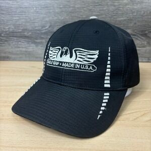 Eagle Grip Hat Cap Strap Back Black‎ Performance Nylon Malco Light Adjustable